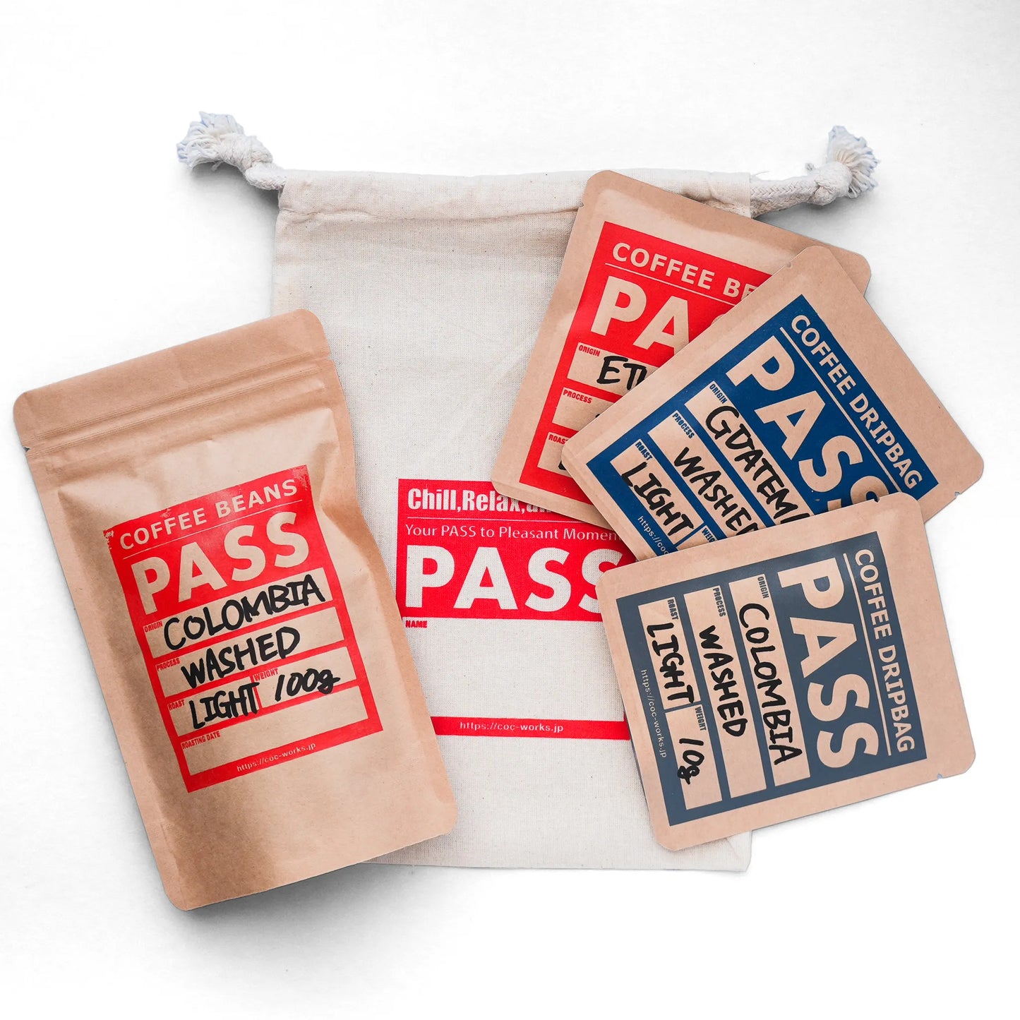 PASS COFFEE Drawstring Bag
